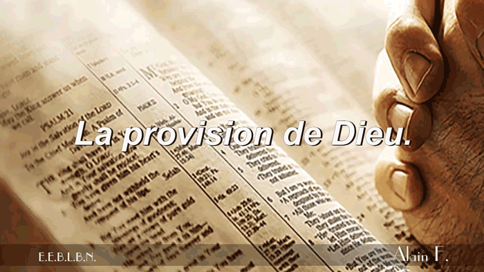 Lire la suite à propos de l’article La provision de Dieu.