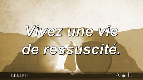 Lire la suite à propos de l’article Vivez une vie de ressuscité.