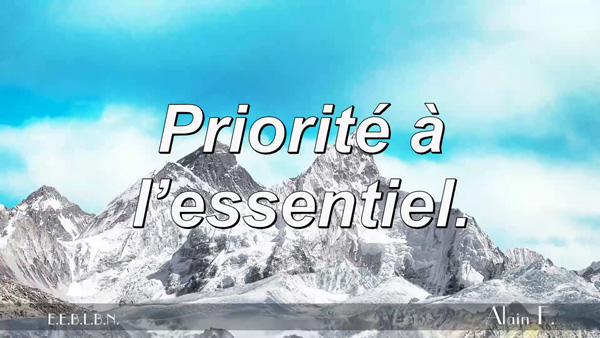 Lire la suite à propos de l’article Priorité à l’essentiel.