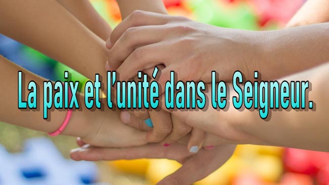 Lire la suite à propos de l’article La paix et l’unité dans le Seigneur.