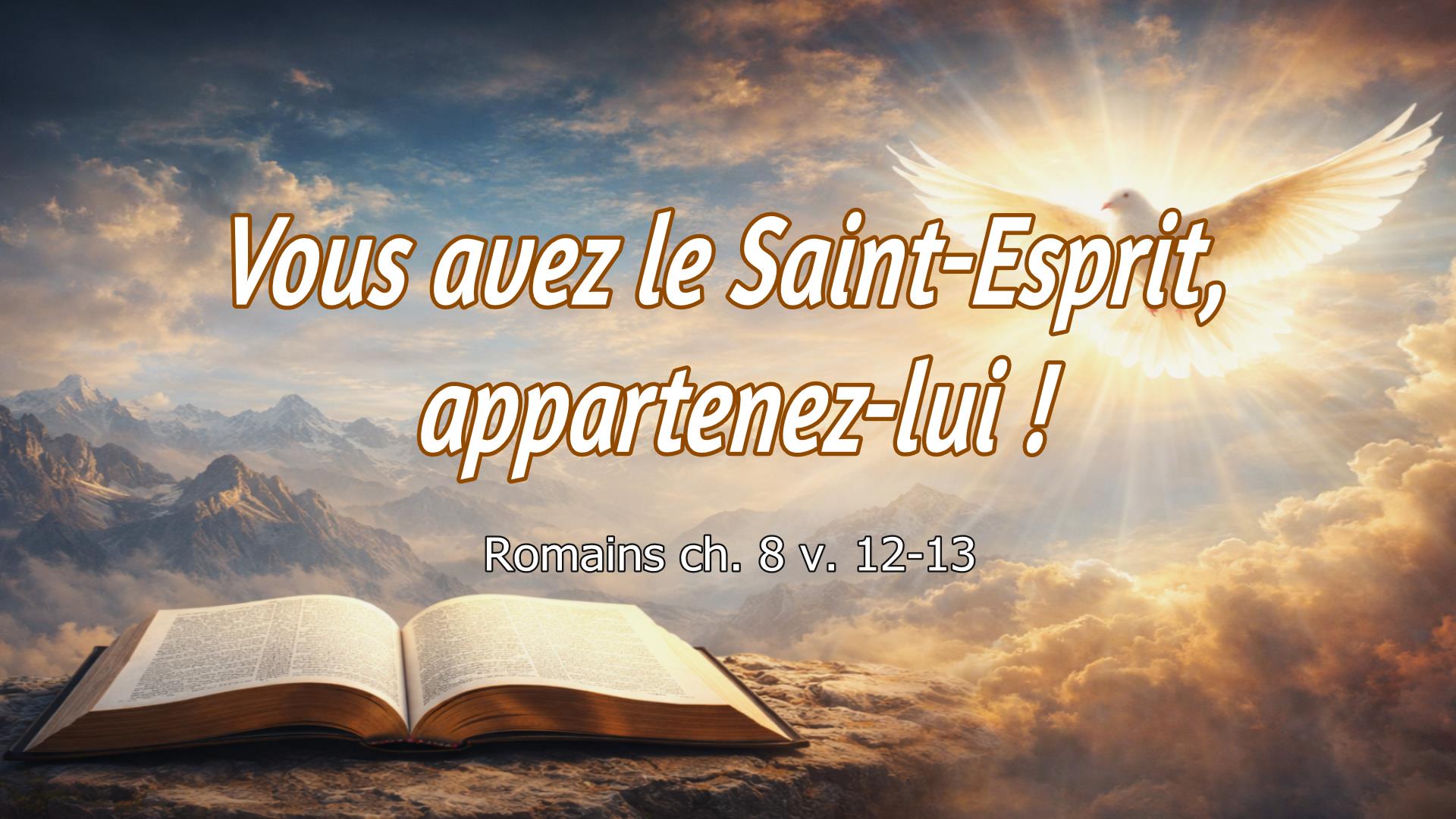 Lire la suite à propos de l’article Vous avez le Saint-Esprit, appartenez-lui !